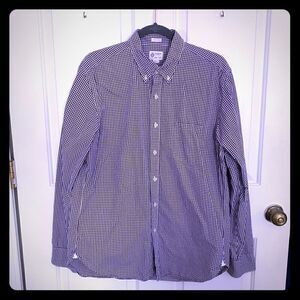 Men’s purple plaid Button Down